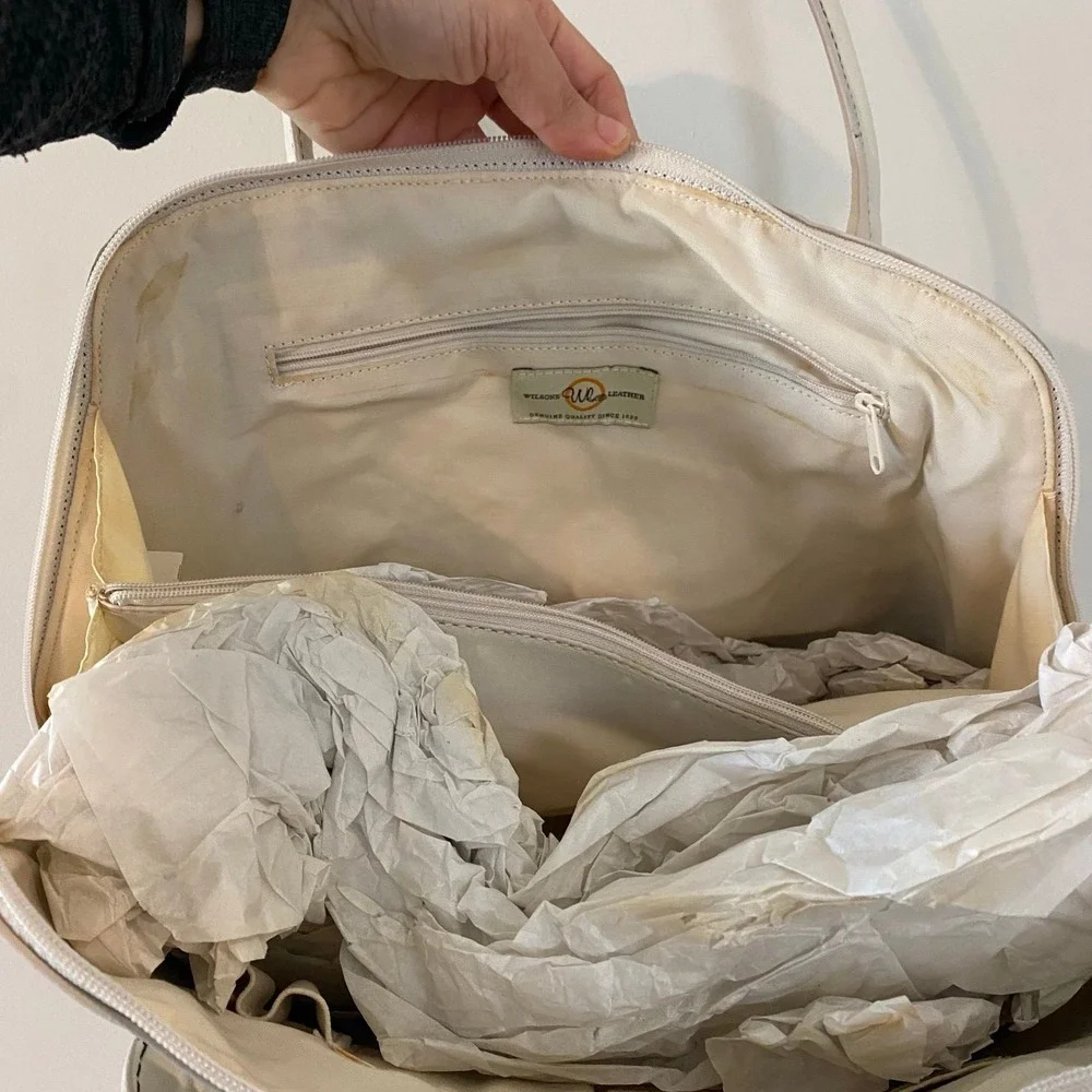 Brand New Wilsons Leather White Bag